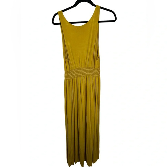 The Vanity Room Mustard Sleeveless Maxi Dress Size Medium - Picture 3 of 5